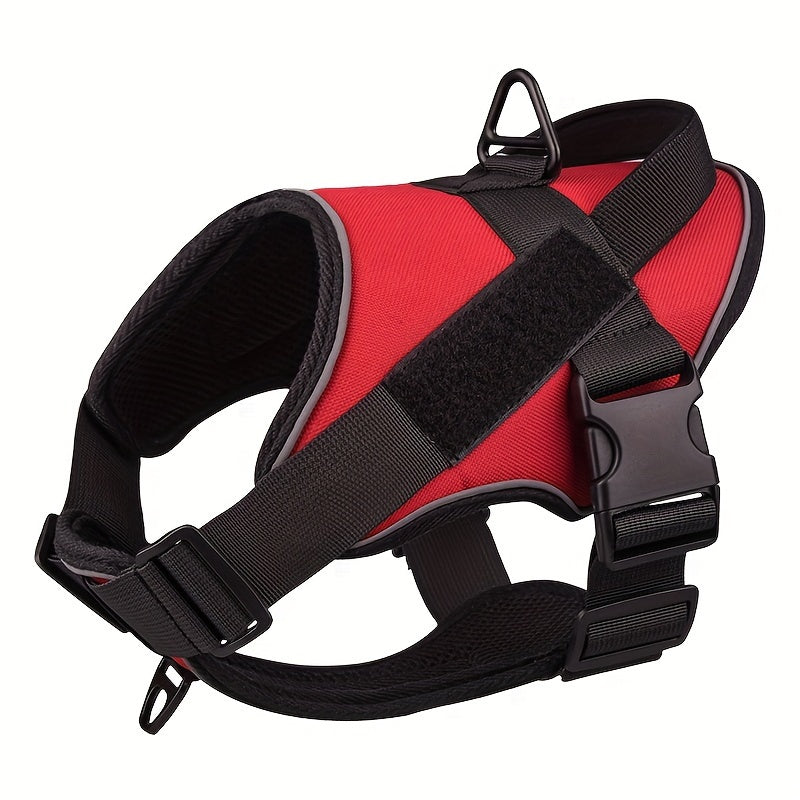Faisca Reflective Dog Harness, Large & Medium Sizes, Polyester, Durable, Breathable, Waterproof, Adjustable, for Leash Training, Outdoor Walking, Pet Supplies