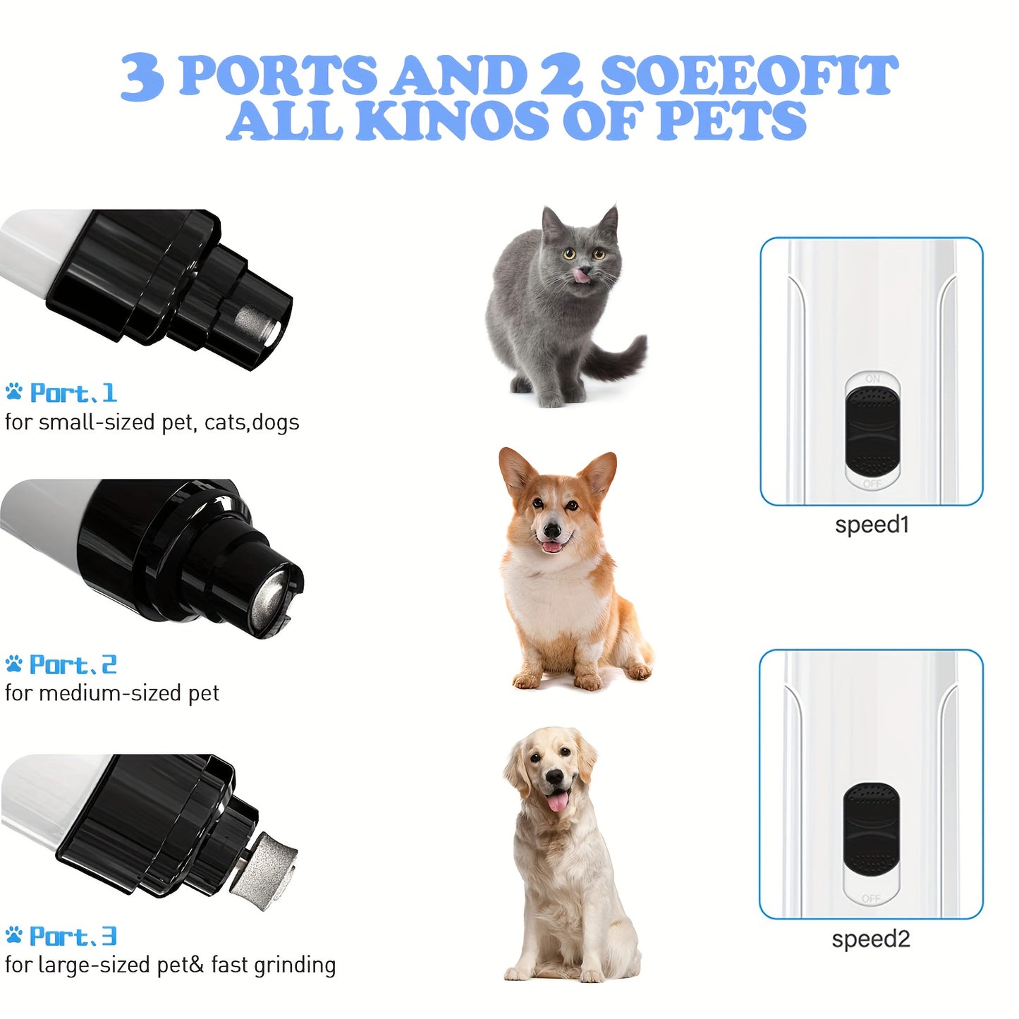 Pet Nail Trim Set Dog Nail Grinder, Pet Supplies, Pet Cleaning Dog Nail