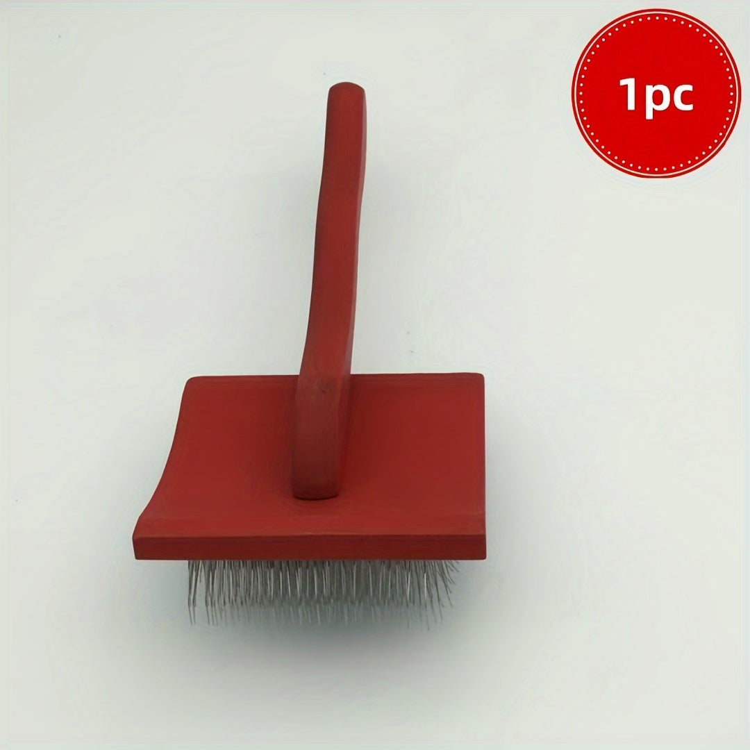 Extended Non-Slip Handle Professional Grooming Dog Rake Brush