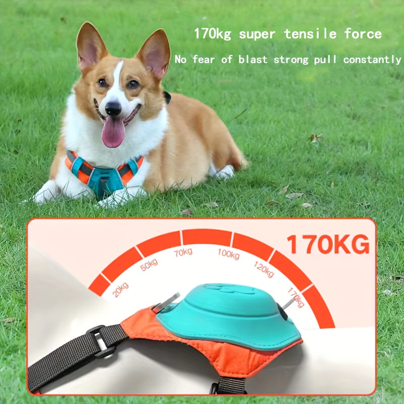 Heavy DUTY Dog Chest Back Harness Vest With Retractable Leash