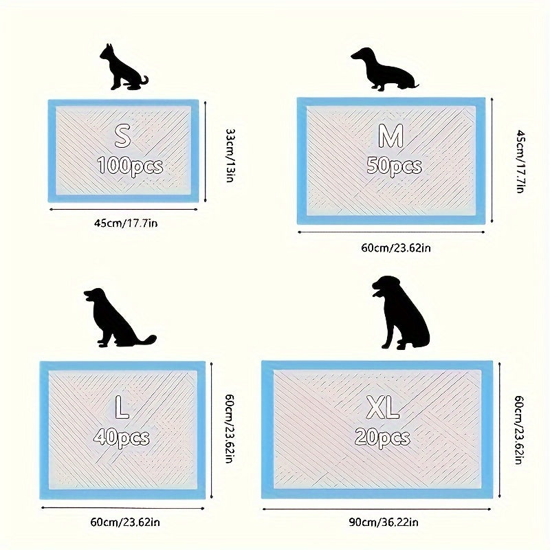 100pcs 12.99inch*17.72inch Disposable Absorbent Dog Training Pads