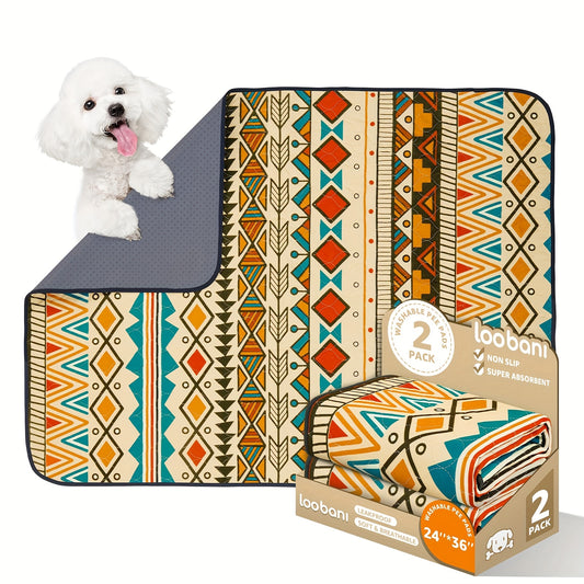 2 Pack Leak-Resistant Dog Training Pad - Absorbs And Locks Liquid, Odor-Controlling, Durable, Easy-to-Clean, Reusable, And Perfect For Daily Use