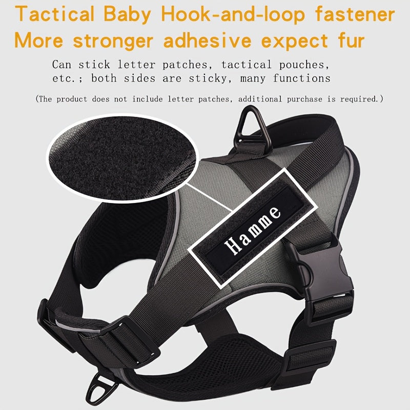 Faisca Reflective Dog Harness, Large & Medium Sizes, Polyester, Durable, Breathable, Waterproof, Adjustable, for Leash Training, Outdoor Walking, Pet Supplies