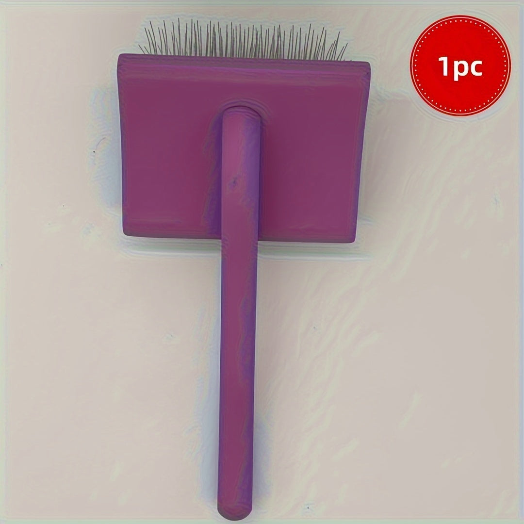 Extended Non-Slip Handle Professional Grooming Dog Rake Brush