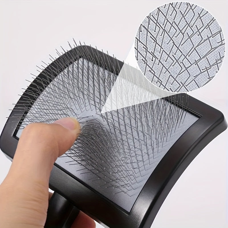 Extended Non-Slip Handle Professional Grooming Dog Rake Brush