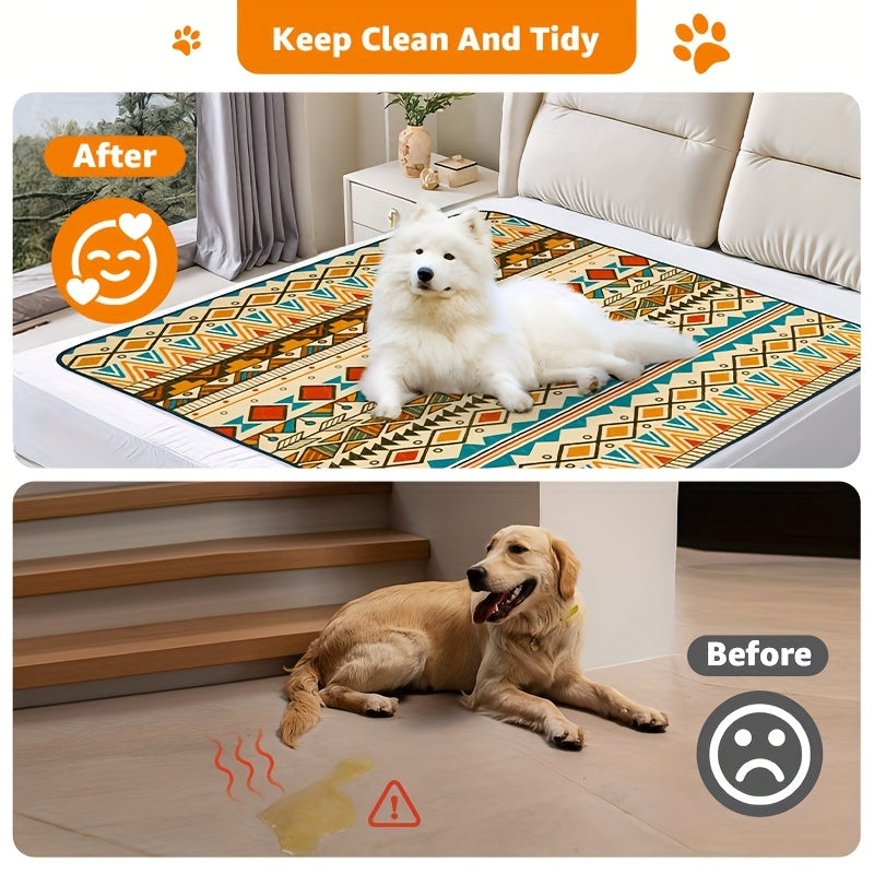 2 Pack Leak-Resistant Dog Training Pad - Absorbs And Locks Liquid, Odor-Controlling, Durable, Easy-to-Clean, Reusable, And Perfect For Daily Use