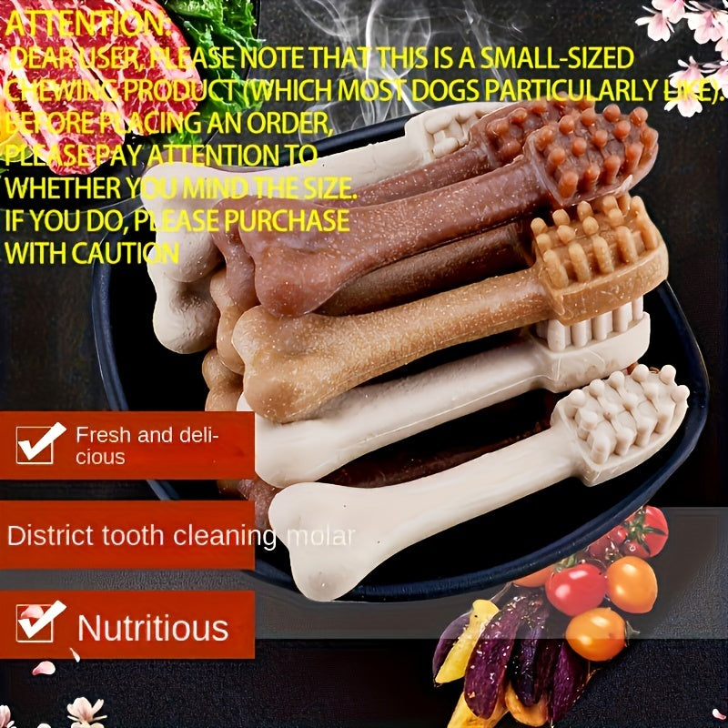 50pcs Dog Chew Treats for Teeth Cleaning & Training - Durable Bone-Shaped Snacks for Puppies & Small Dogs, Nutritious Calcium Supplement, Natural Ingredients (Corn Starch, Beef, Chicken Liver), Pet Training Aids | Bulk Pet Su