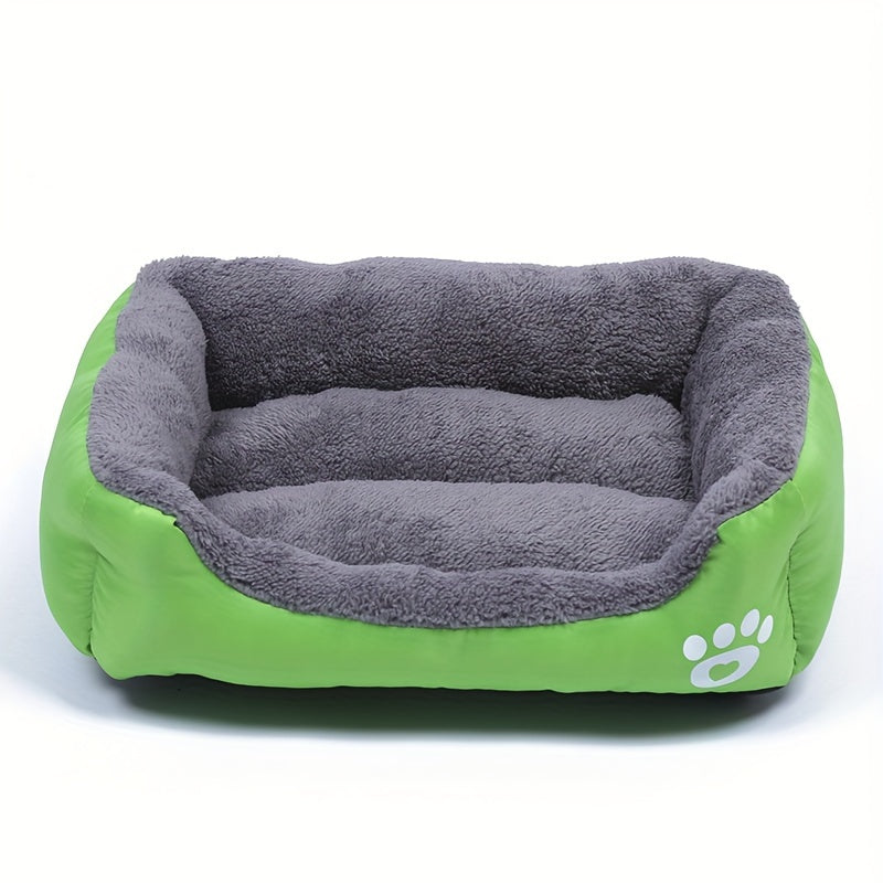 Large Square Waterproof Plush Pet Bed